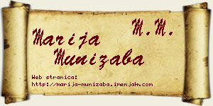 Marija Munižaba vizit kartica